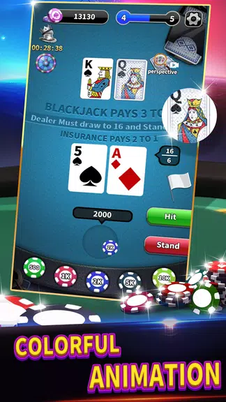 Schermata BlackJack 21 lite offline game 1