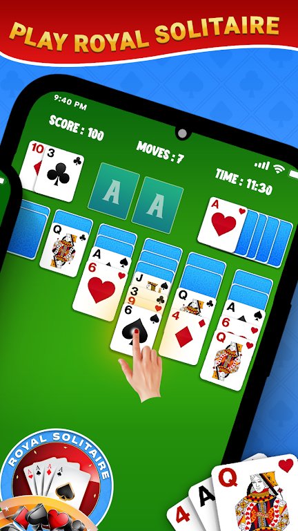 Royal Solitaire Card Game 스크린샷 1