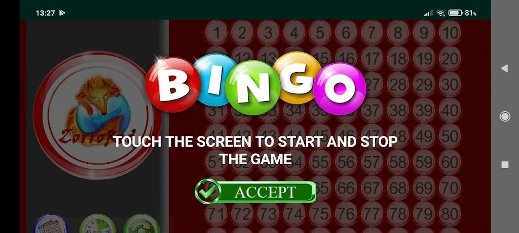 ZorroBingo Ảnh chụp màn hình 0