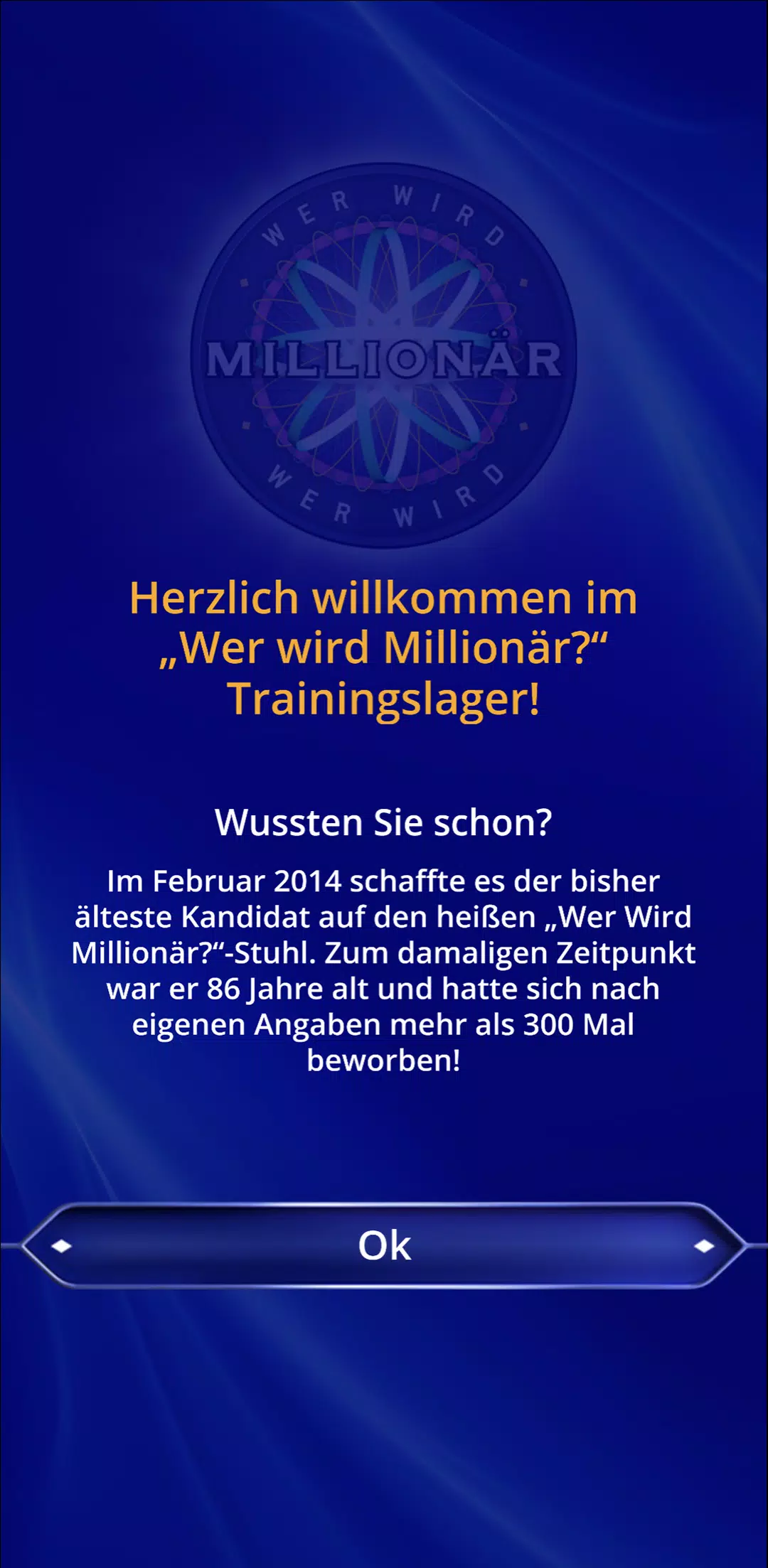 Wer wird Millionär? Training スクリーンショット 0