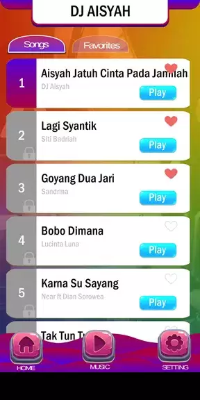 Schermata Piano Tiles DJ Aisyah Jamilah 2