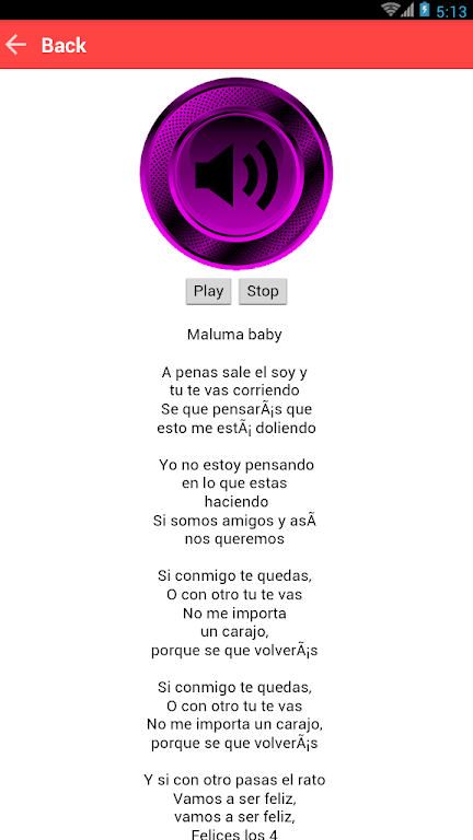 Felices Los 4 Maluma Musica Lyrics Schermafbeelding 1