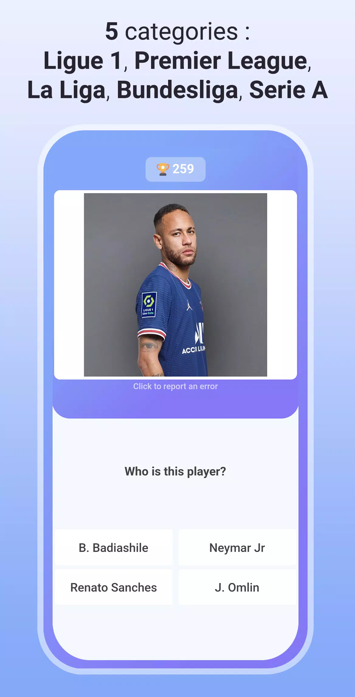 Quiz Soccer - Guess the name Ảnh chụp màn hình 2