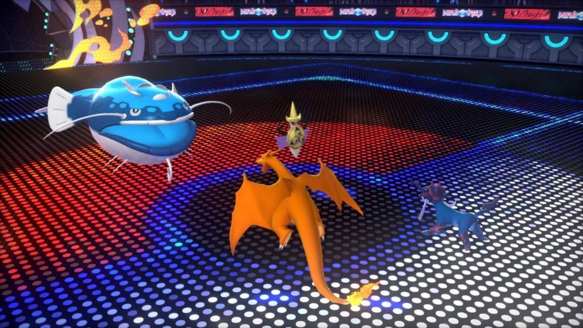 Una batalla de Pokémon Champions que involucra a un Charizard y Samurott