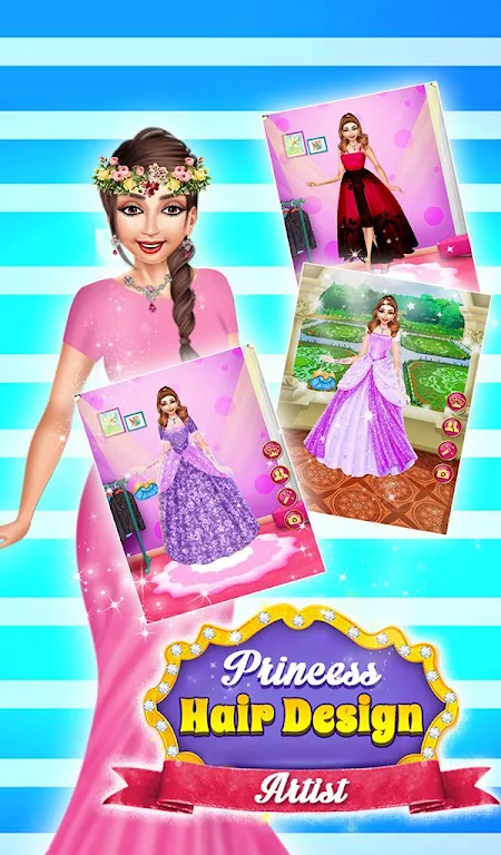 Princess Hair Saloon Design Captura de tela 0