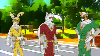 Hyper Shining Heroes - Furry Visual Novel 스크린샷 1