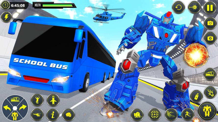 School Bus Robot Car Game スクリーンショット 2