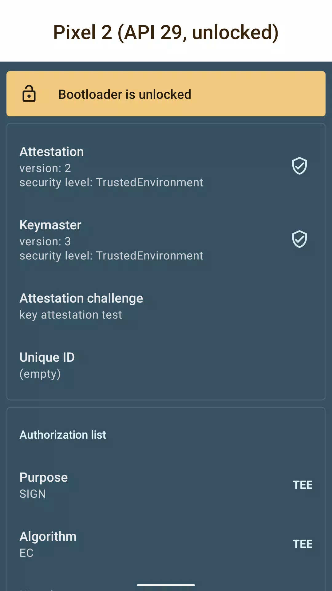 Key Attestation Demo Captura de tela 1