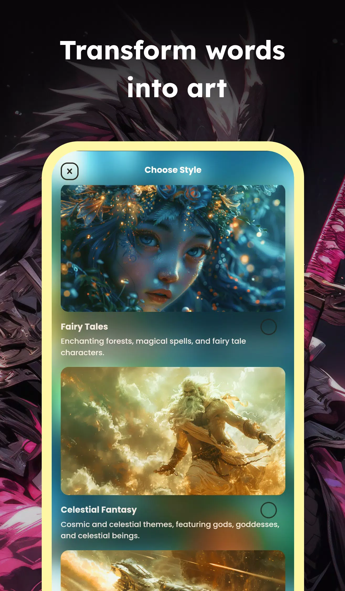 AI Fantasy Art Generator ภาพหน้าจอ 1