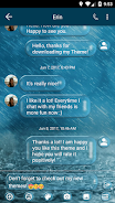 SMS Messages Bubble Rain Theme Скриншот 1