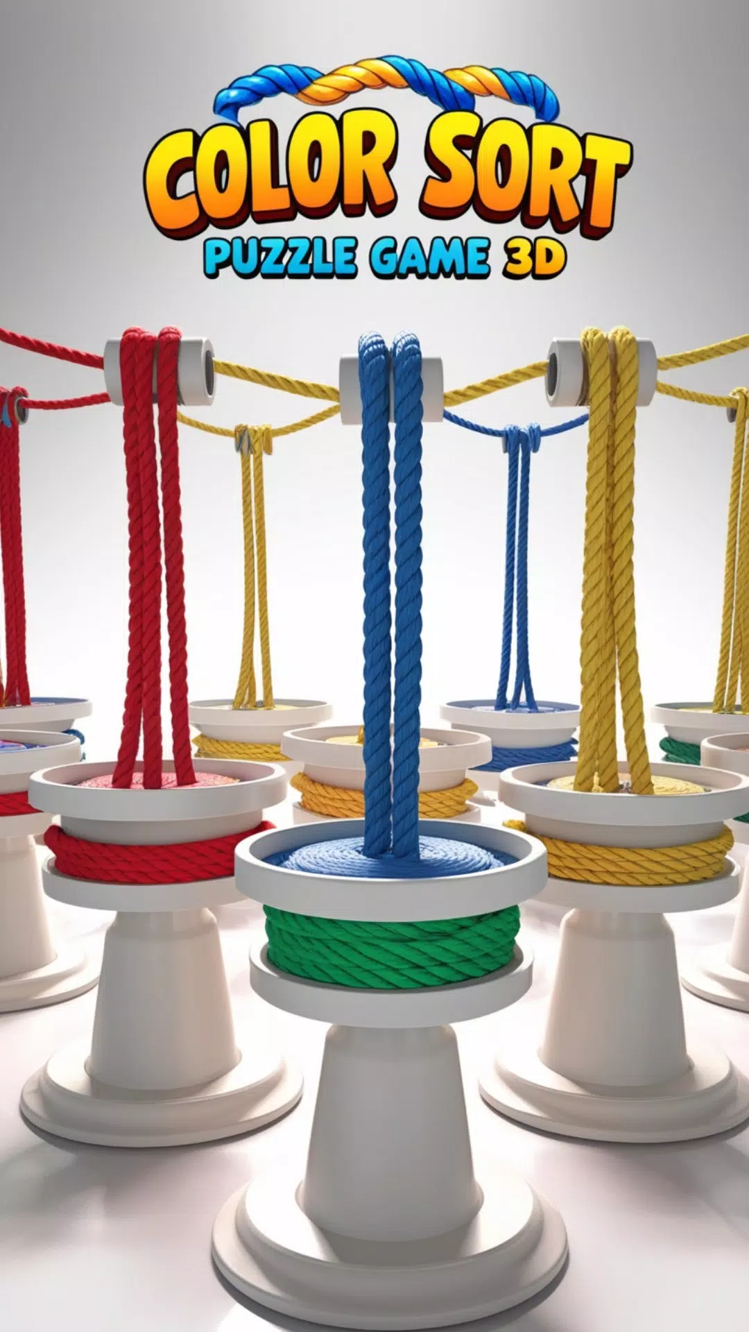 Rope Color Sort Puzzle Game 3D Ekran Görüntüsü 2