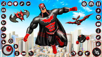 Bat Hero Dark Crime City Game ภาพหน้าจอ 1