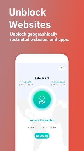 Lite VPN - Secure VPN Proxy স্ক্রিনশট 1