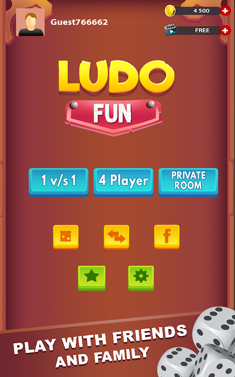 Ludo Fun: Free Family Dice Game Ảnh chụp màn hình 1