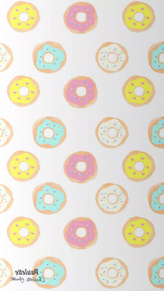 Cute Donut Wallpaper HD 4K ဖန်သားပြင်ဓာတ်ပုံ 1