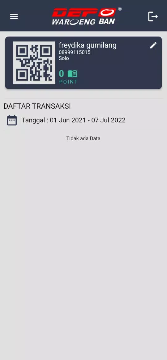 Depo Waroeng Ban Screenshot 1