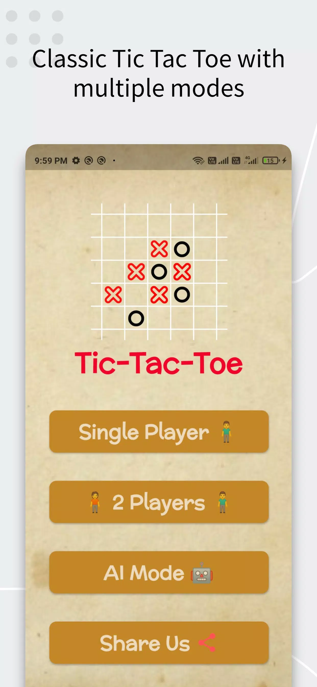 Tic Tac Toe AI Game スクリーンショット 0