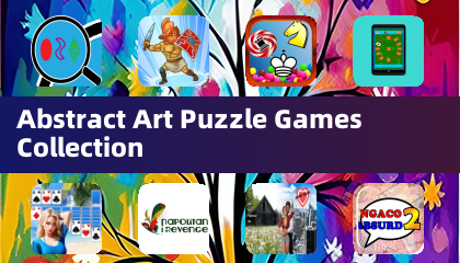 Colección de juegos de puzles de arte abstracto